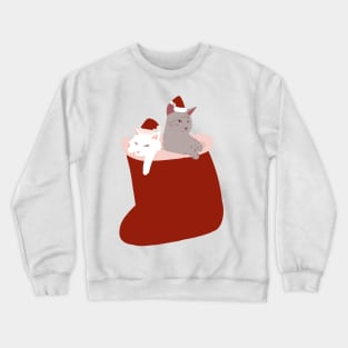 Christmas Cat Crew Crewneck Sweatshirt